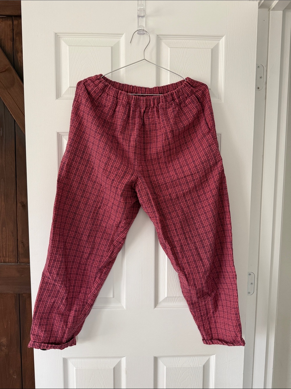 Vintage GAP Red Plaid Elastic Waist Pants
